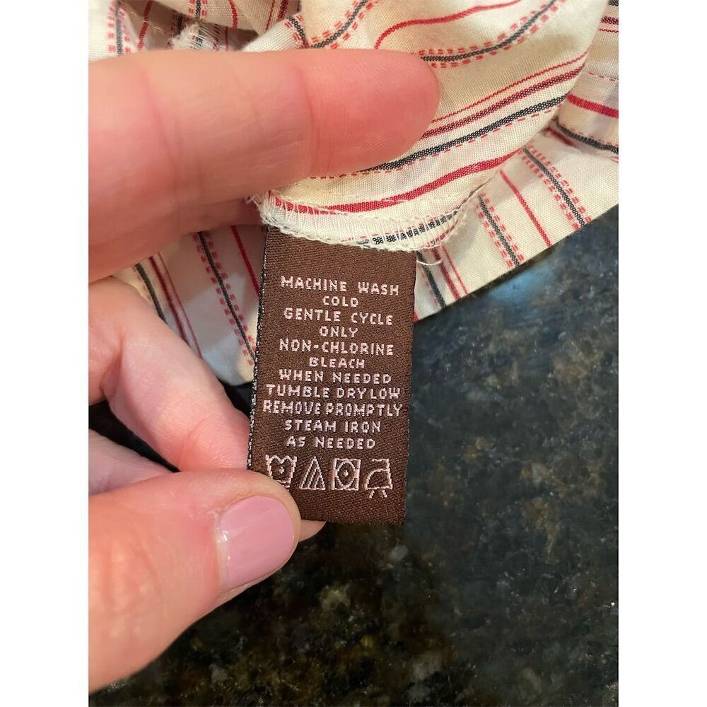 *3/$15 Bandolino Women's Striped Zippered Blouse Multicolor Size L Casual - Picture 10 of 11